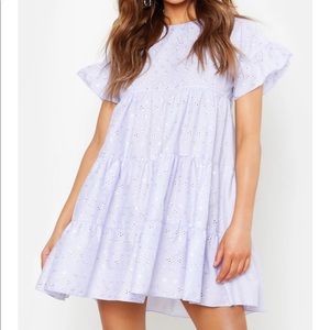 Boohoo Never Worn Eyelet Babydoll Dress